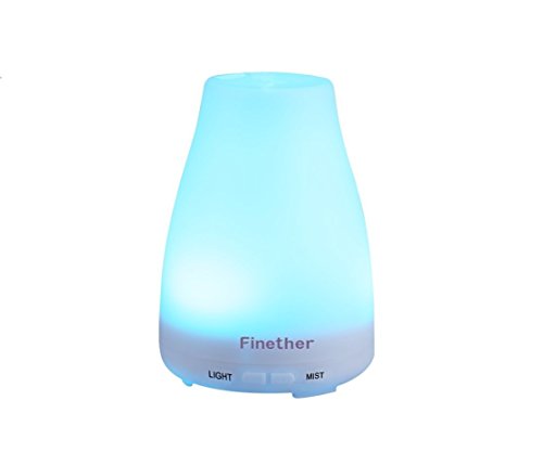 Mini Ultraschall Luftbefeuchter Duftzerstäuber Duft/Aroma Diffuser mit 7 LED Farbwechsel Ätherische Öle Aromatherapy Diffusor Vernebler Raumbefeuchter Raumluftbefeuchter Luftbefeuchtungsgeräte 100ML