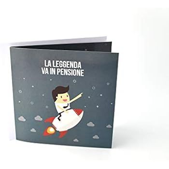 Bombo Cartolina Gratta E Vinci 'Te Ne Vai In Pensione' - Biglietto Auguri Originale 15,5x21,5cm