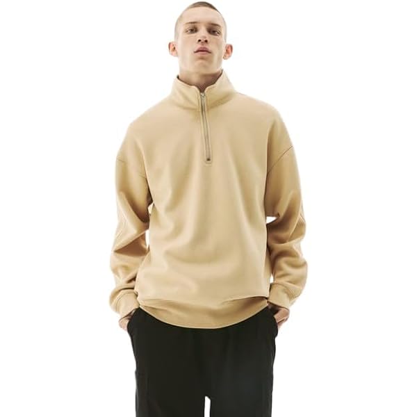 Buy Clothy outlet Men's Half Zipper Pullover Lightweight Mock Neck