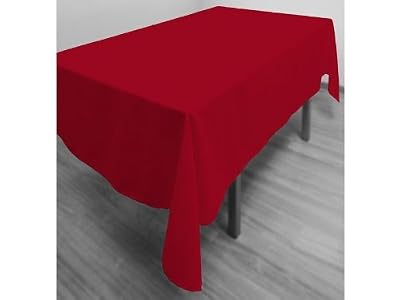 Soleil d'Ocre Nappe antitache rectangle 140x300 cm ALIX rouge