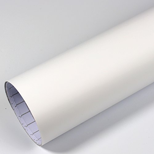 Rapid Teck® PREMIUM – Matt Weiß 2m x 1,52m Auto Folie Blasenfrei mit Luftkanälen für Auto Folierung und 3D bekleben in Matt Glanz und Carbon - 2