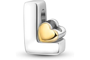 TINSLO 925 Sterling Silver Charms Beads Initial Z Letter for Pandora Bracelet, Dangle Pendant Charms for Necklace and Bracelet Jewelry Gifts for Women Girls