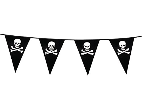Alsino Piraten 74160 Wimpelkette Piratenparty Girlande Karneval Fasching 6 Meter