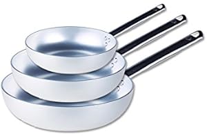 BALDASSARE AGNELLI Agnelli IRPot- SET 3 PZ PADELLA PROFESSIONALE SALTARE 32-36-40 CM IN ALLUMINIO