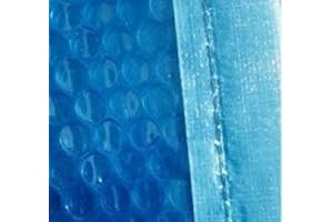 BOOTEUNDMEER HDmirrorR Solar Tarpaulin, Solar Film, Heat Foil with 410 µm for Rectangular Pool 8 x 4 m, with Stitched Edge Reinforcement and Eyelets