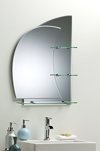 Badezimmer Spiegel mit Regalen, Wunderschönes Maritimes Design, Wandmontage