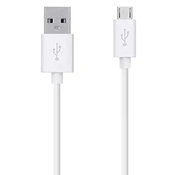 ShopsGeniune USB Cable for Honor 7A USB Cable | Micro USB Data Cable | Quick Fast Charging Cable | Charger Cable | High Speed Data Transfer Android V8 Cable (2.4 Amp, 1 Meter, White)