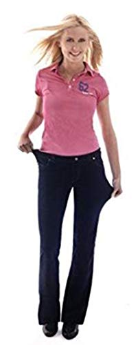 giftsbynet Ladies Comfortisse Boot Cut Jeans Soft Stretchy Leggings Skinny Jeggings Pant Soft Flare (Large 14-16) Blue