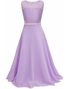 YiZYiF Festliches Mädchen Kleider Festlich Lange Brautjungfern Kleider Hochzeit Party Prinzessin Kleid Blumenmädchenkleid...