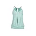Produktbild ESAILQ Damen Sommer O Neck Geknitterte Cami Tank Tops Weste Mode Weich Bluse Loose Casual (Grün, 5XL)
