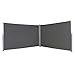 Produktbild LZQ Doppel Seitenmarkise Sichtschutz Sonnenschutz Windschutz, Markisenstoff aus Polyester für Terrasse Camping seitlicher Windschutz (160x600cm, Anthrazit)