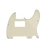 Lieferinhalt: 1 Stück Musiclily 8 Löcher Tele Pickguard Humbucker Gitarren Schlagbrett für Fender USA/Mexican Standard Telecaster Modern Style,3 lagig Crème
