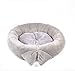 Produktbild Ldlms Heimtierbedarf Herbst und Winter niedlichen Bogen Runde Zwinger Teddy kleine und mittlere Hunde Pet Nest Matten Katzenstreu Vier Jahreszeiten (Farbe : Gray, größe : L)