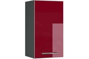 Vicco Armario Colgante Fame-Line, Rojo Burdeos Alto Brillo/Antracita, 40 cm