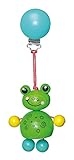 Hess Holzspielzeug 12788 Wagenhänger Frosch Toni aus Holz, Circa 9 cm