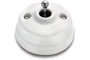 fontini – Poussoir dimbler 10 A 250 V Chrome Porcelaine/Chrome Pack