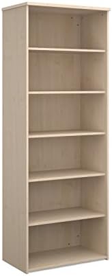 Office Elephant OE05-R2140M Standard bookcase 2140mm high with one fixed and four adjustable shelves in maple