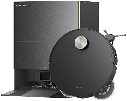 DREAME X50s Ultra Robot Aspirapolvere e Lavapavimenti, Ultrasottile 7,95 cm, Supera Ostacoli 8.8 cm, 35.000 Pa, Auto-Svuot./Riemp./Pulizia, 0 Grovigli, Rileva 280+ Ostacoli, Nero
