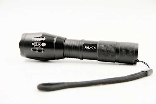 Lawevan® LED CREE XM-L T6 1600 Lumen Taschenlampe 5 Modi Einstellbare Zoomable Taschenlampen+18650 Akku+AC Ladegerät - 5