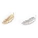 Tinksky Leaf Shaped Hair Clip Pin Claw Headwears Hair Accessories Pack of 2 (Golden+Silver)