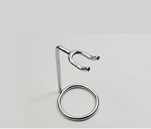 Yosoo Men Metal Art Shaving Brush Stand Holder Razor Base Chromed Silver Shaving Razor Beard Clean Shaver Kit Cartridge… - Image 2