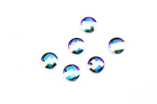Swarovski Crystals Chessboard Circle Flat Back Article 2035 - Small Pack-Crystal Ab-6Mm-6