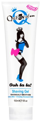 Queen of... Ooh la la! Creamy Coconut and Vanilla Shaving Gel Tube for Women Sensually Smooth Skin 150 ml