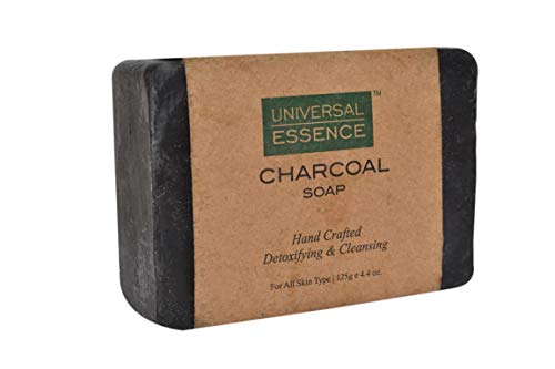 Universal Essence Charcoal Handmade Soap for Hydrated Glowing Skin, Enriched 125g Pack of 2