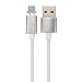 Produktbild Magnetische USB Ladekabel Datenkabel, ECVILLA verbesserte Version Micro USB 2.0 Magnet Ladekabel Kabel Charger Lade Kabel Netzteil Adapter High Speed Sync und Schnellladekern mit LED Statusanzeige für iPhone 5se 5s 6 6s 7 7Plus iPad, Samsung Galaxy Note Edge LG THC Android Smart Handys (Silver)