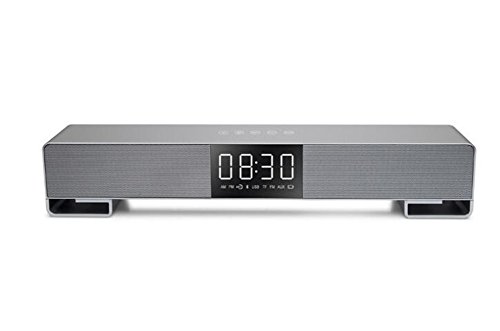 Preisvergleich Produktbild RQINW Beweglicher Drahtloser Stereo-Bluetooth-Sprecher, Miniauto-Bluetooth-Sprecher, Eingebautes Mikrofon-Freisprechanruf-AUX-Linie TF-Karte Nachladbar, FM Radio,Silver