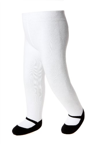 Baby Emporio-Mary Jane Baby Girl Tights - Classic Collection - Anti-slip (12-24 Months, Basic Black)