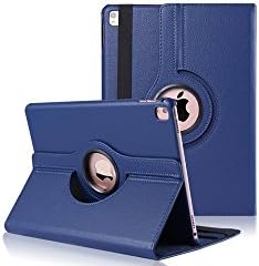 Quality Universal PU Leather 360 Stand Folio Case Cover Fits All Android Tablets devices + Stylus by iJQ (Universal 7" Inch, Blue)
