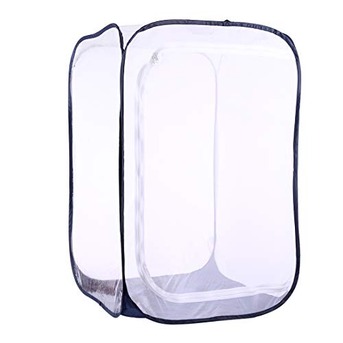 Gabbia per insetti casette per farfalle rete bianca blue edge repellente farfalla pieghevole habitat cage