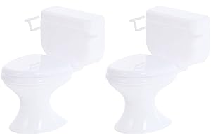Toddmomy 2 pezzi in miniatura WC casa delle bambole giocattolo per 1:12 casa delle bambole bagno accessori fate giardino micro paesaggio Dollhouse