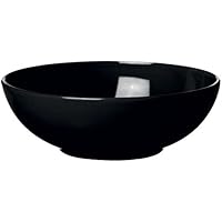 Excelsa - Ensaladera de cerámica de color negro, 23 cm