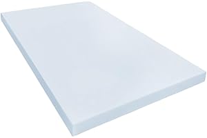 HOGAR24 ES - Plancha de Espuma Poliuretano Multiusos - Medida: 50 x 100 x 8 cm de Grosor - Dureza Media - Densidad 25 KG/m3