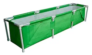 WNE Jaliwale HDPE Rectangle Grow Bag with PVC pipe support & Rectangle Grow Bag with Supporting PVC Pipes, Grow bags with support for terrace gardening, grow bags for leafy vegetable, Size - 5 X 1 X 1 Feet