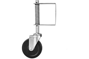 PHILOCH 4" Rubber Gate Wheel Spring Loaded Swivel Caster Heavy Duty 220lbs Load Capacity