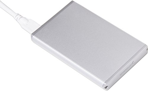 Sabrent Festplatten – Zubehör Gehäuse Ultra Slim USB 3.0 2,5 Zoll SATA Externe Aluminium Festplattengehäuse [Silber mit Alu-Finish] (EC-UM30) - 5