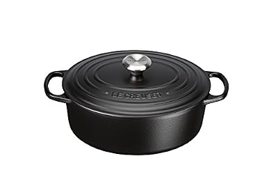 Le Creuset 21178290000430 Signature Cocotte Ovale Fonte Noir Mat 29 cm