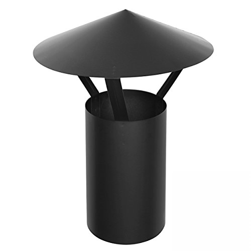 raik 130120011 Rauchrohr 120mm - Regenhaube FAL schwarz