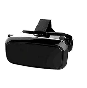 Exxelo (Special 8 Year Warranty) Best Use for Watching Movie and Playing Game Virtual Reality Headset Glasses Anti-Radiation Adjustable Screen Compatible with All Smartphones (Color Black)