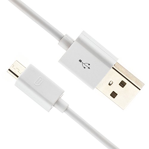 Saxonia [3er Pack] 1m Micro USB zu USB 2.0 Kabel Ladekabel Datenkabel | Universal für Tablet Smartphone und E-Book Reader (ebooks), 1 Meter kurz und handlich, Weiß - 3