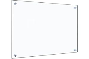 Myheimly Küchenrückwand Spritzschutz Fliesenspiegel Glasplatte Rückwand Herdspritzschutz Wandschutz Herd Küche Hartglas Transparent,70 x 50 cm