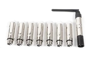 BIUSGIYENY Wireless DMX Controller DMX512 Sender 8PCS 2.4G ISM Wireless DMX512 Transmitter/Empfänger LED Lighting Controller,für Moving Head Bühnenlicht Bars