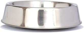 Iconic PetStainless Steel Non Skid Pet Bowl for Dog or Cat with Raised Rim Dishwasher Safe Pet Food and Water Bowl in Varying Sizes (8 Oz)