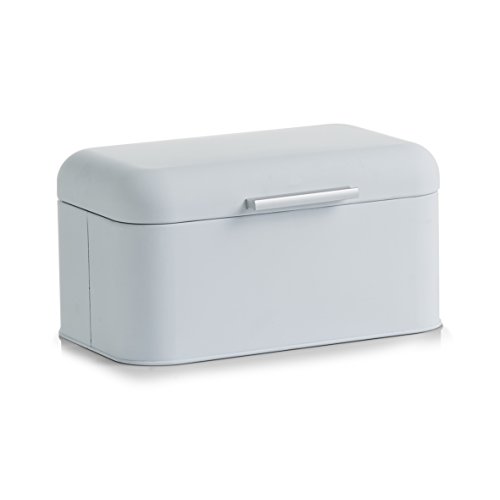 Zeller 27290 Brotkasten "Soft Touch", Metall, weiß 30,5 x 18,5 x 15 cm