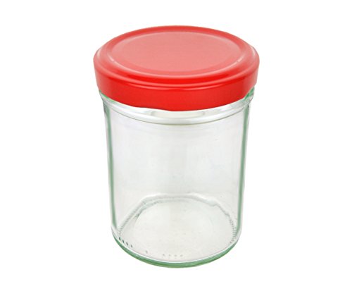 50er Set Sturzgläser 230 ml Hoch Deckelfarbe rot To 66 inkl. Diamant Gelierzauber Rezeptheft, Marmeladengläser, Einmachgläser, Einweckgläser, Gläser - 2