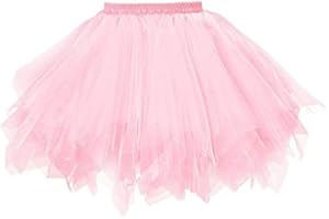 MMIHOIM Karneval tüllrock Damen Tutu Klassisch Rock, Tüllrock Unterrock Rock Tütü Rock Tutu Röcke 50er Vintage Ballet Elastisch Tanzrock Tanzkleid Ballkleid Tanzen