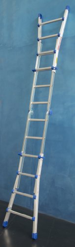 Teleskopleiter/Multifunktionsleiter Equipe bis 4,10 m (EQU44) ausziehbar Mehrzweckleiter / Leiter aus Aluminium - 7